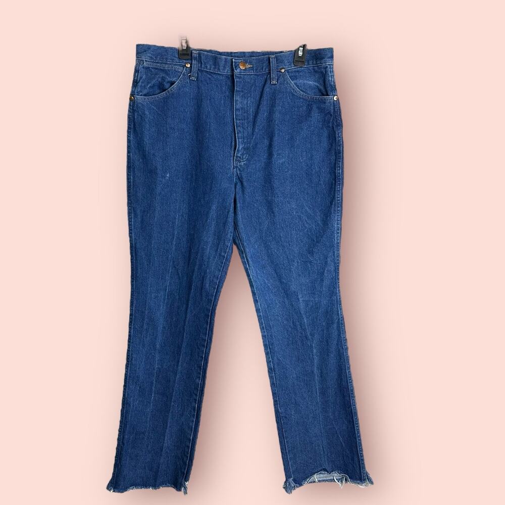 Vintage Wrangler Denim Jeans Gorpcore Classic Workwear Style 38x 31